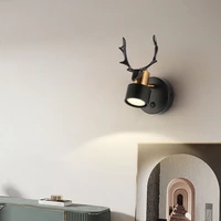 3w led wall mount light fixture gu10 bulb reading lamp switch antler shape hotel