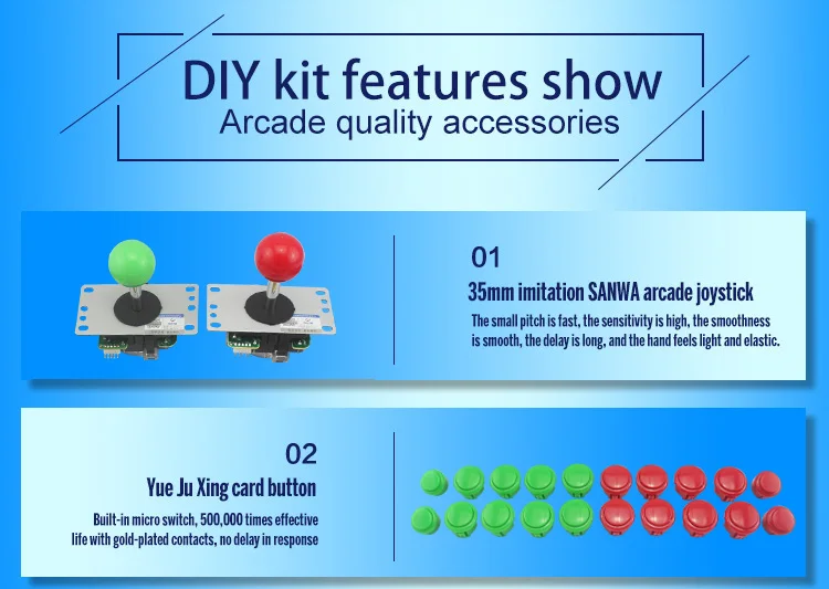Высокое качество аркадный diy Шкаф Набор diy raspberry pi аркадная Кнопка джойстик для продажи Создайте свой собственный аркадный шкаф комплект