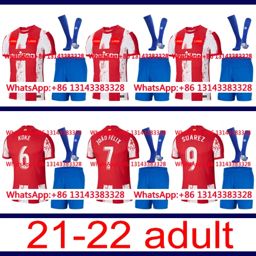 

2021 22 Atletico MadridES M.LLORENTE DIEGO COSTA LEMAR shirt JOAO FELIX SAUL new Home Top Quality SUAREZ CORREA men shirt
