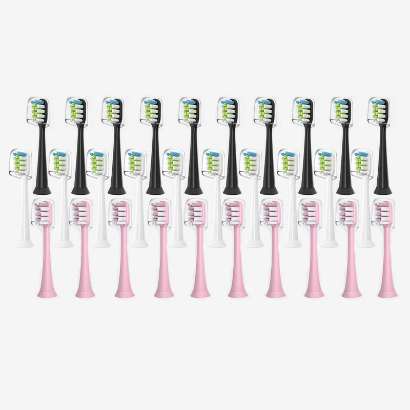20Pcs Replaceable Toothbrush Heads Compatible With xiaomi SOOCARE X1 X3 X5 Sonic Electric Tooth Brush Nozzles Vacuum Package