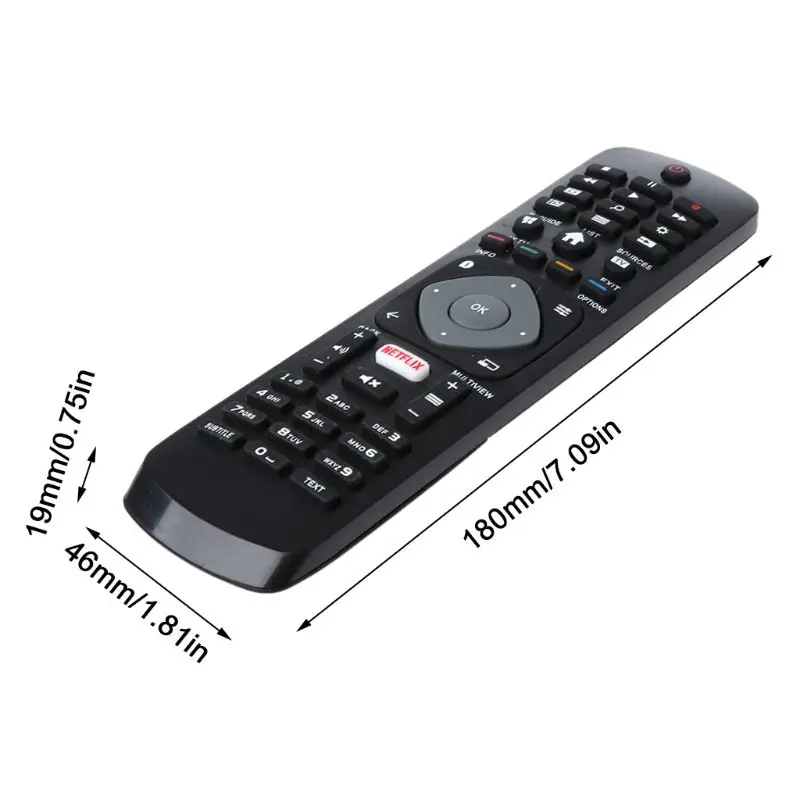 Черный пульт дистанционного управления для Philips NETFLIX Smart 398GR08BEPHN0012HT 1635008714 43PUS6162 398GR08BEPHN0011HL