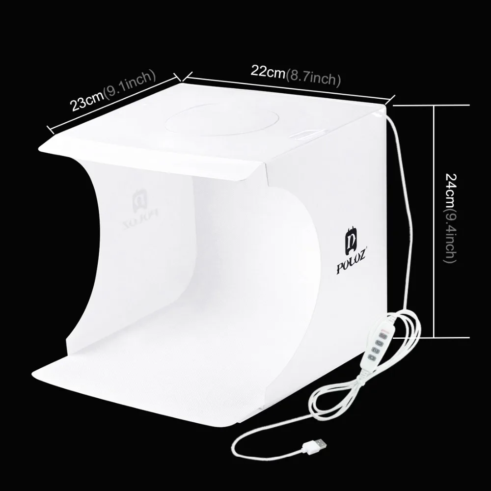 24*23*22 см мини светодиодный светильник-кольцо, коробка, светильник, коробка для фотостудии, светильник для фотосъемки, студийный набор палаток и 6 цветов