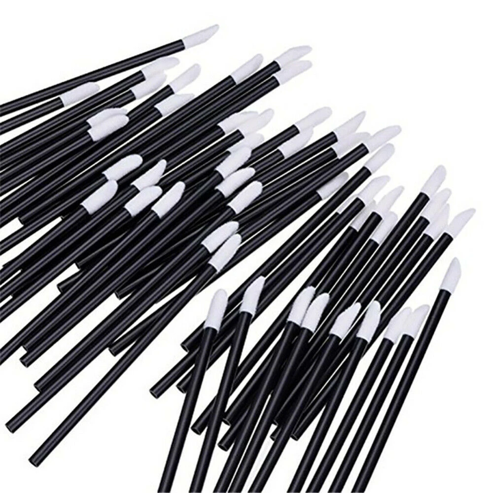 100 шт. одноразовые Твердые кисти для губ средство очистки аппликатор тени блеск