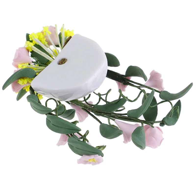 

Miniature Fairy Garden Ornament Mini Potted Plant Flowers Pot DollHouse Decor Bonsai Model Kids Play Toys 1:12 Doll House