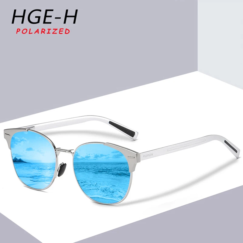 HGE-H 2020 новые круглые поляризованные солнцезащитные очки мужские из