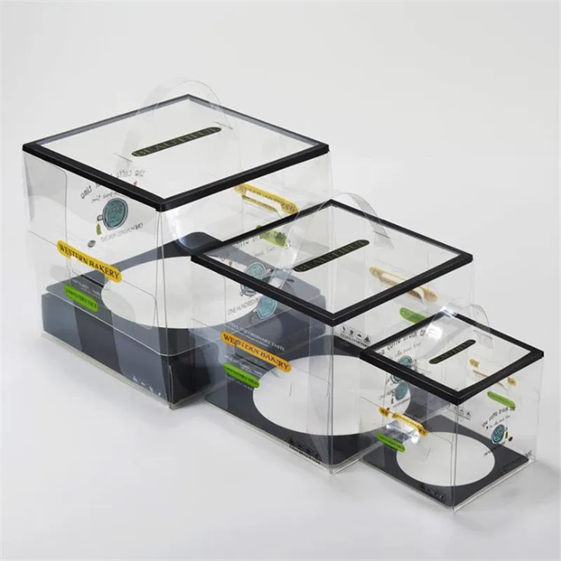2 /4 /5 дюймов прозрачная упаковочная коробка Портативный ПВХ для дня рождения и