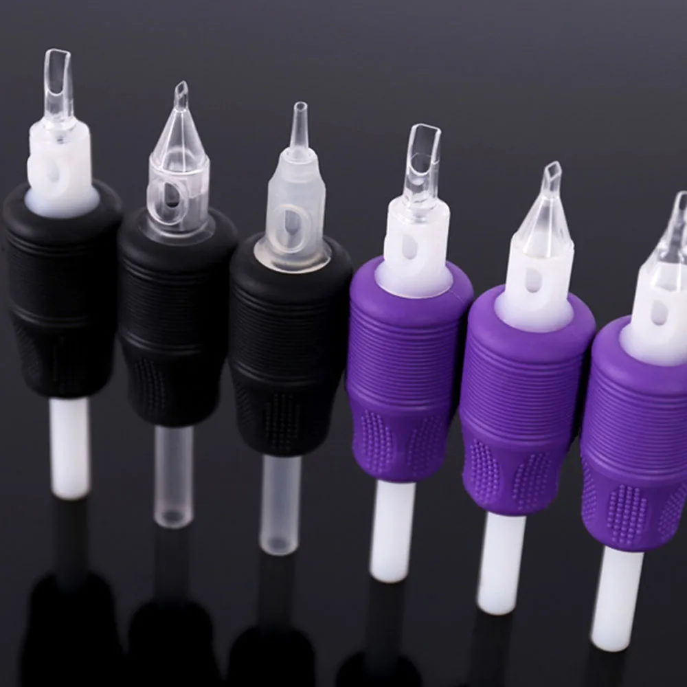 

20PCS 25MM Premade Sterilized Disposable Tattoo Grip Tube Supply 3/5/7/9/11/13/15R Size Tattoo Machine Grip Purple