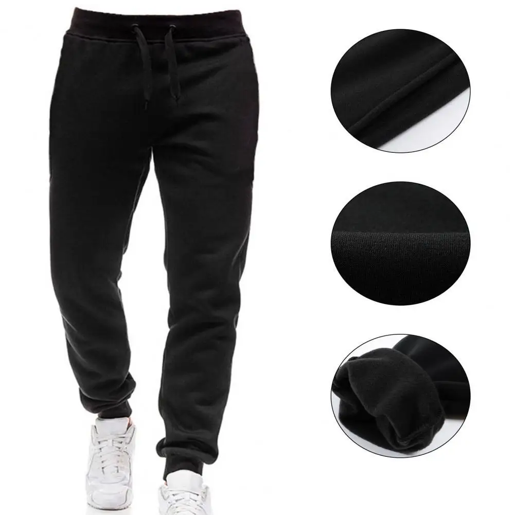 

Stylish Thicken Contrast Color Trousers Sweatpants Autumn Winter Ankle Tied