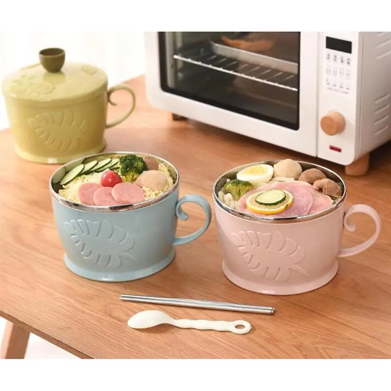 Большой емкости контейнер для еды Изолированная коробка двухслойная