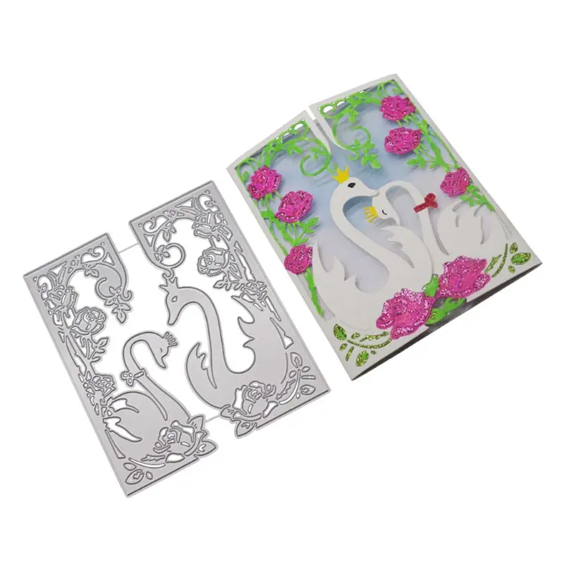 Лебяжий металлический Трафаретный Скрапбукинг DIY штамп для альбомов бумажная