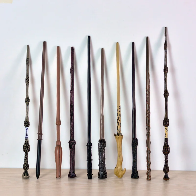 

10 Kind of Metal Core Magic Wands Potter Cosplay Lord Voldemort Luna Draco Malfoy Snape Hermione Magic Wand No Box Packing