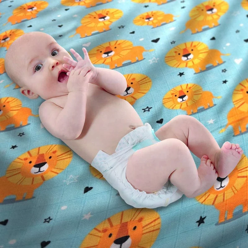 

Muslin Baby Blanket Large Muslin Swaddle Blanket 48X48inch Newborn Essentials Unisex Soft Bamboo Cotton Muslin Cloths