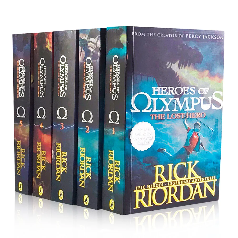 5 Books/set Percy Jackson Level 2 Hero Series English Story Science Fiction Book Kids Learn Young Adult Reading | Игрушки и хобби