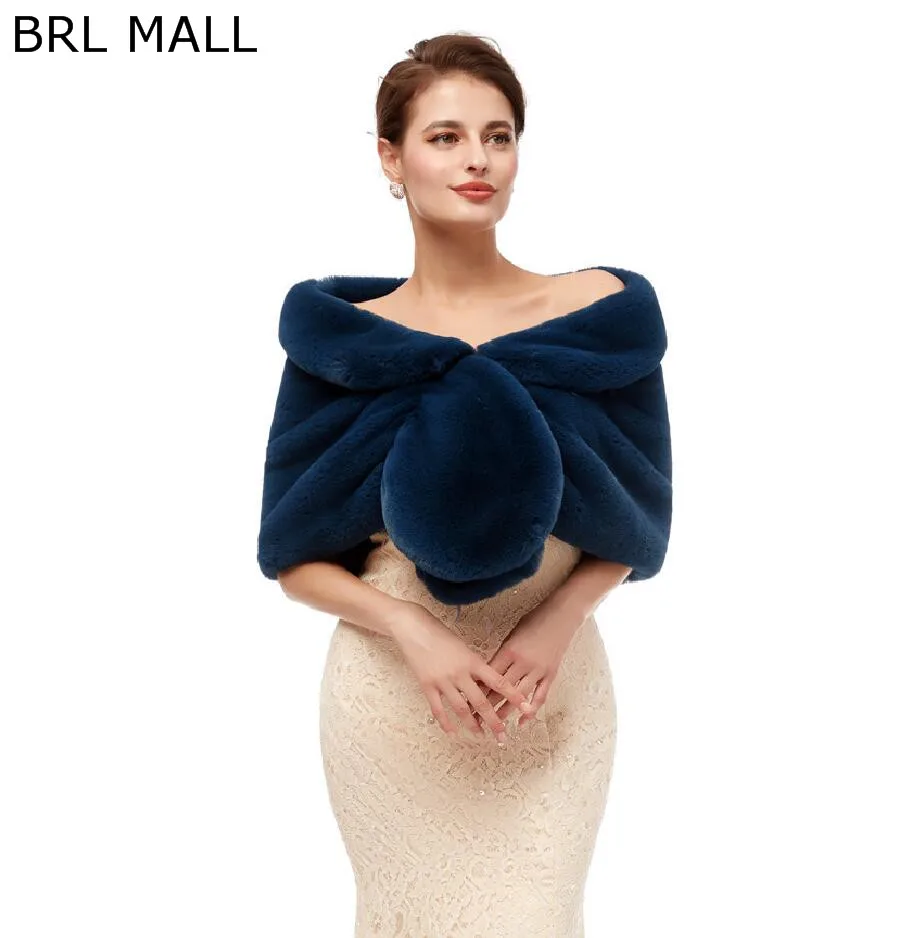 155*45 см размера плюс черная зеленая женская меховая Наплечная накидка Свадебные