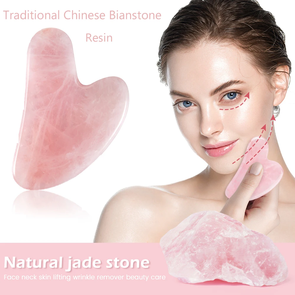 

Guasha Massager For Face Body Head Neck Bianstone Resin Gua Sha Acupoint Eye Care SPA Massage Visage Gua Sha Board Beauty Health