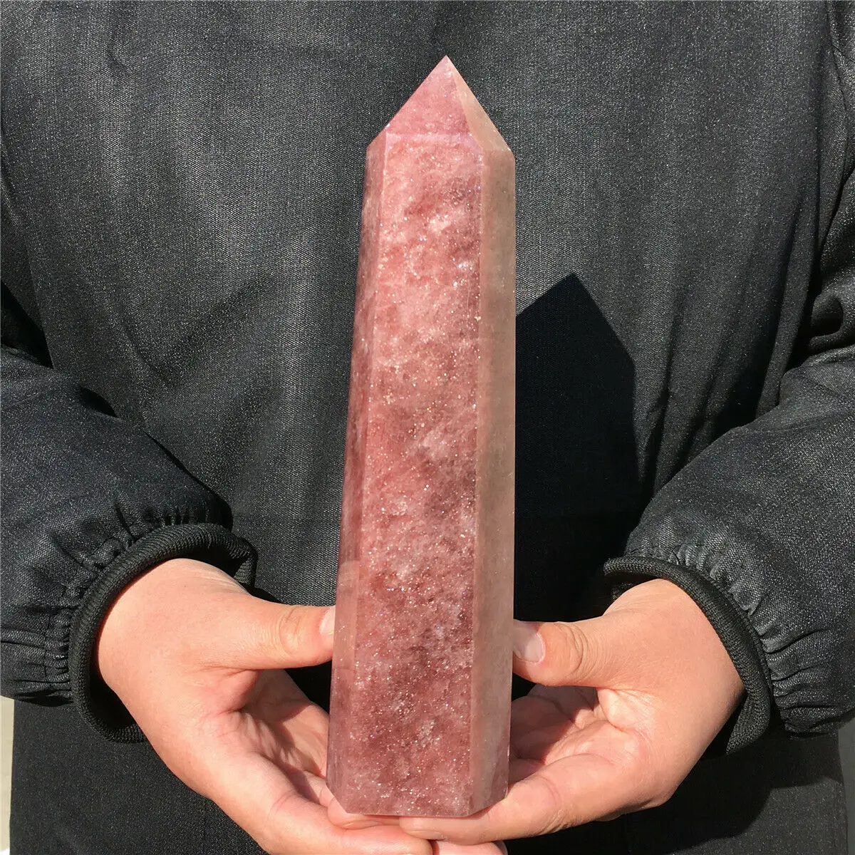 

Lbnatural hematite strawberry crystal Obelisk wine red crystal pyramid