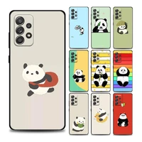 cute cartoon panda bear phone case for samsung a01 a11 a12 a21s a31 a41 a42 a51 a71 a02s a32 a02 a52 a72 a22 a52s a03s tpu cover