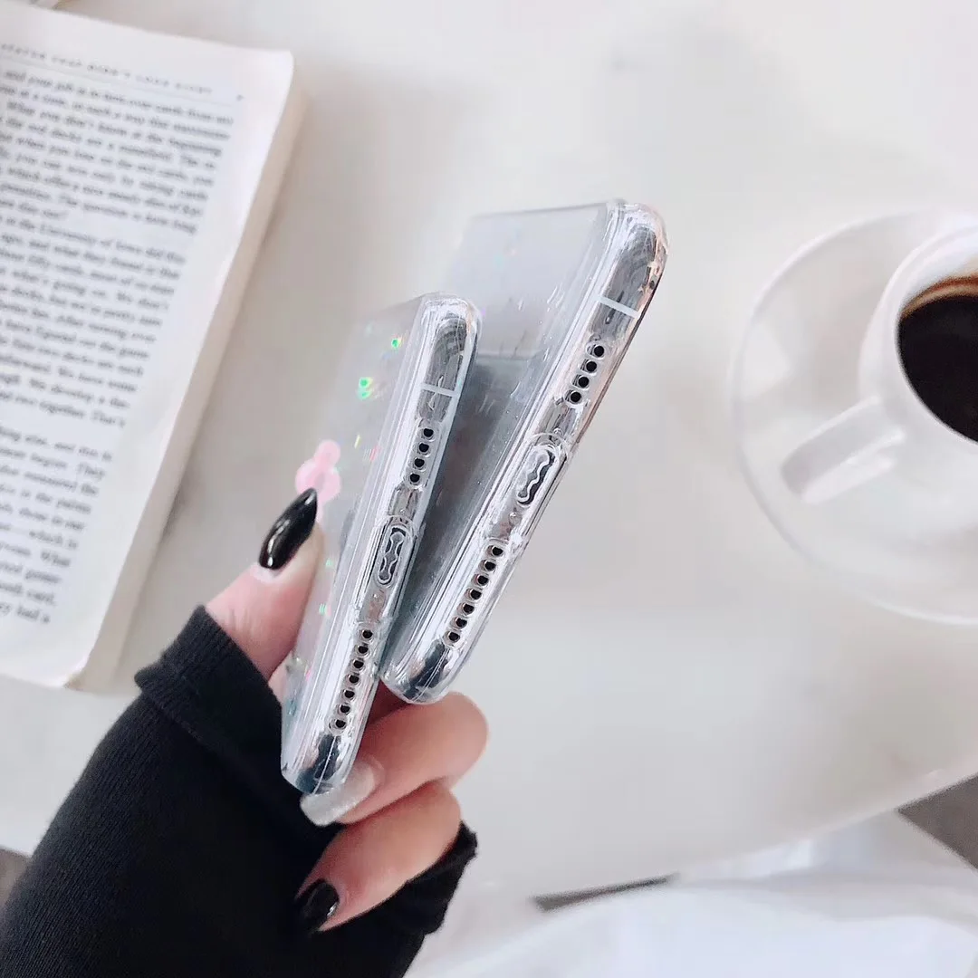 INS Korea Cool Cute Cartoon 3D Bear phone case for iphone Xs MAX XR X 6 6s 7 8 plus Star moon Clear Soft TPU Back Cover |