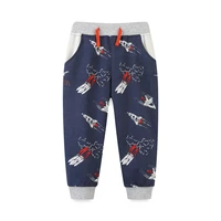 zeebread boys sweatpants with rockets print drawstring fashion baby clothes toddler cartoon print kids trousers pants