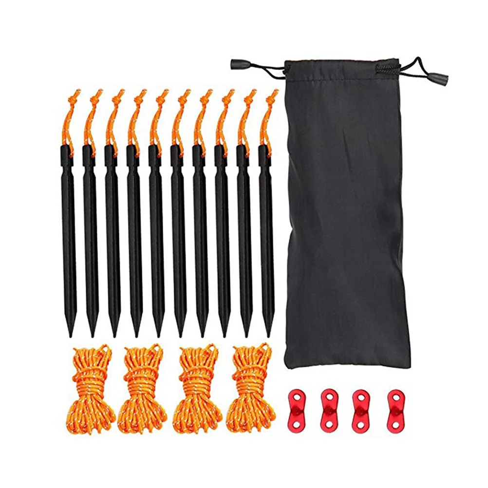 

Навес для палатки, брезентовый навес, регулировочные устройства, затяжки с гвоздями и светоотражающими веревочными застежками, комплект ве...