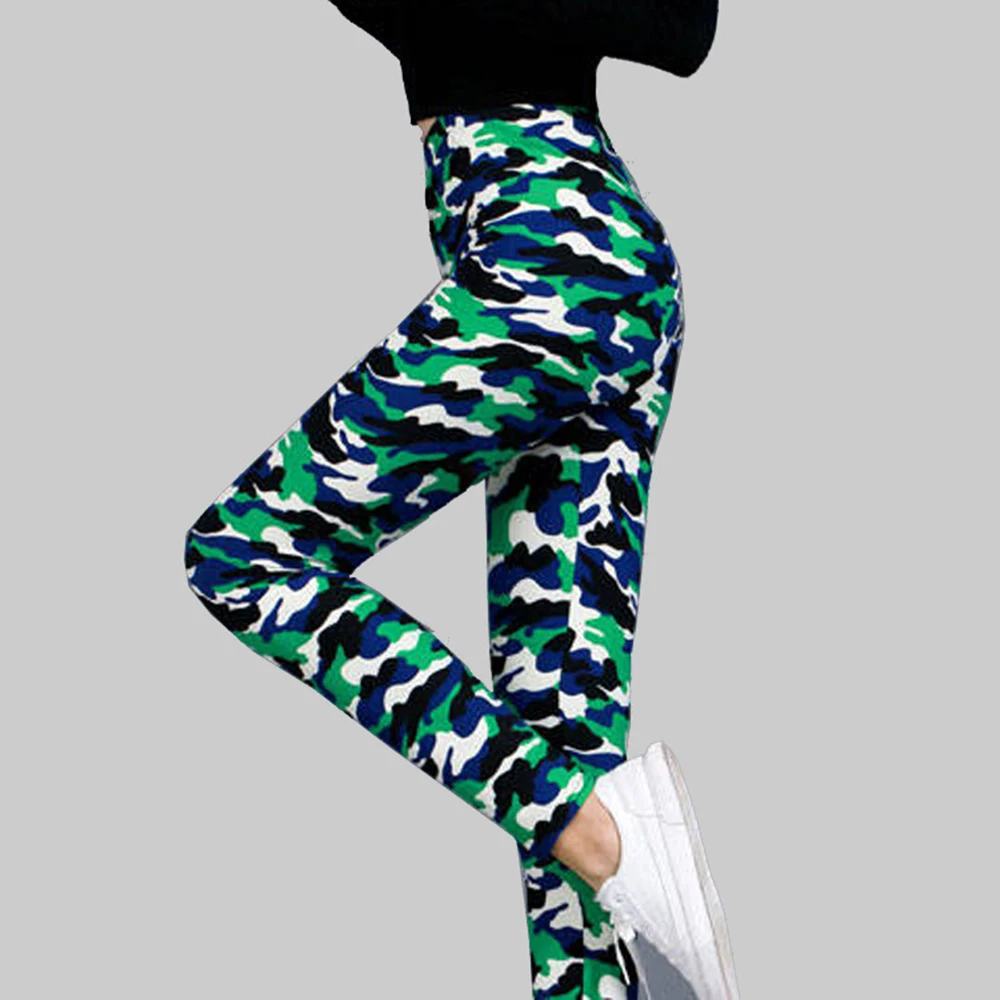 

Women Camouflage High Waist Elastic Slim Pants Yoga Leggings Gym Sports Trousers