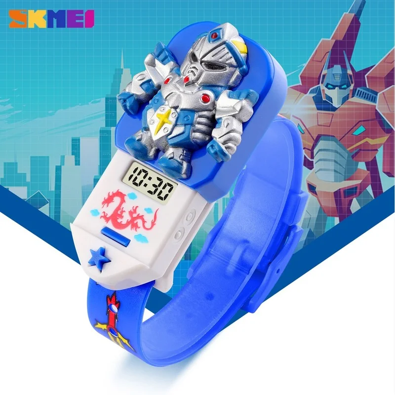 Detachable Robot Boy Cartoon Watch Fashion Creative Digital Fun Watch Date Display SKMEI 1751 Smart Watch for Kids Boys