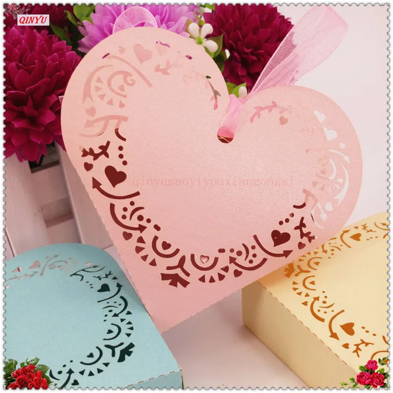 10/50 шт в наборе любящее сердце конфетная коробка для свадебного подарка шоколада