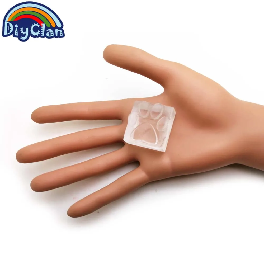 Ручные штампы для мыла с изображением собаки для скрапбукинга, DIY отпечатков ног, натурального прозрачного акрилового кристаллического штампа в форме печати с изменяемыми данными.