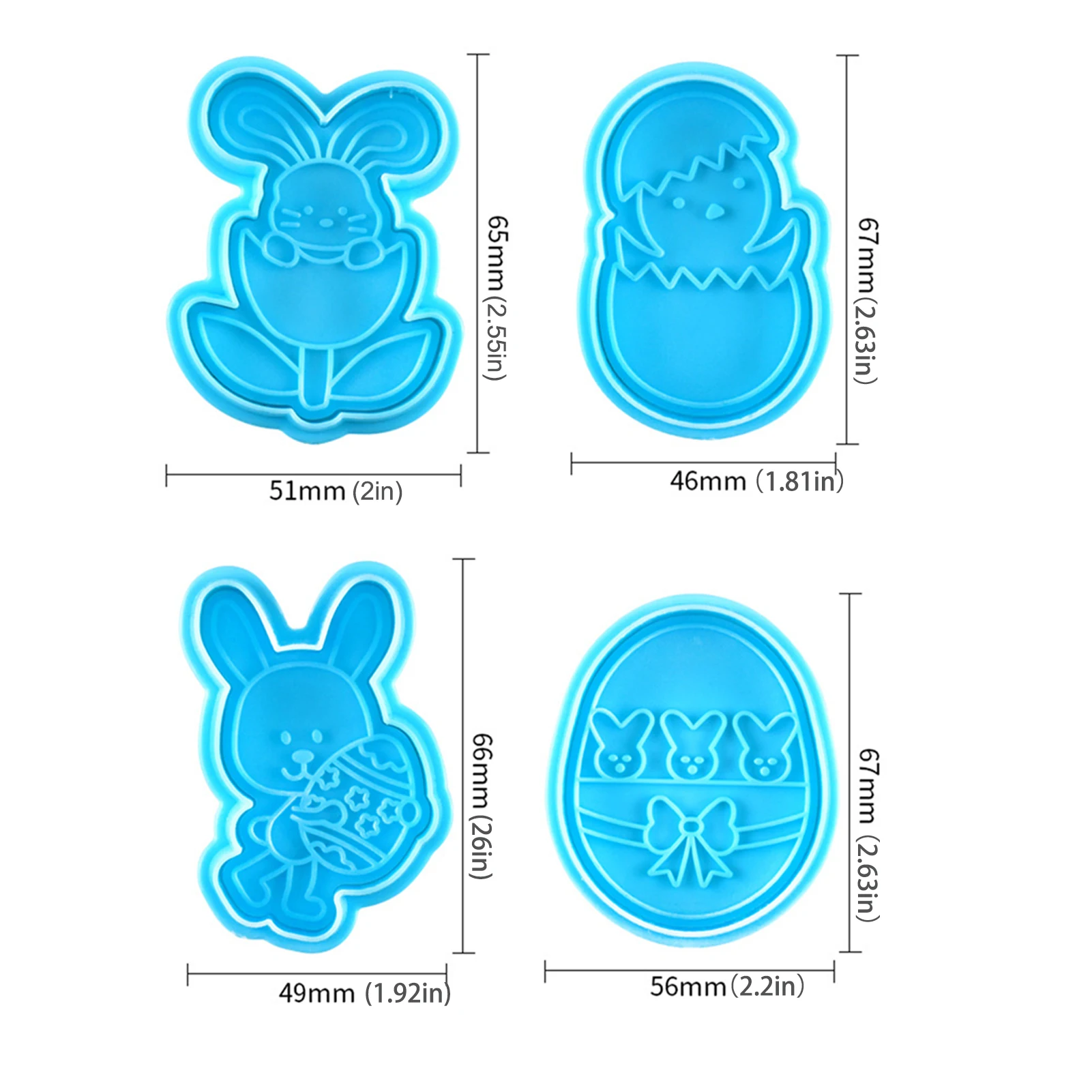 

Easter Egg Mold Easter Series Biscuit Baking Easter Candy Bunny Shape Mold Silicone Cake Chocolate Mold For Kitchen Baking Tool