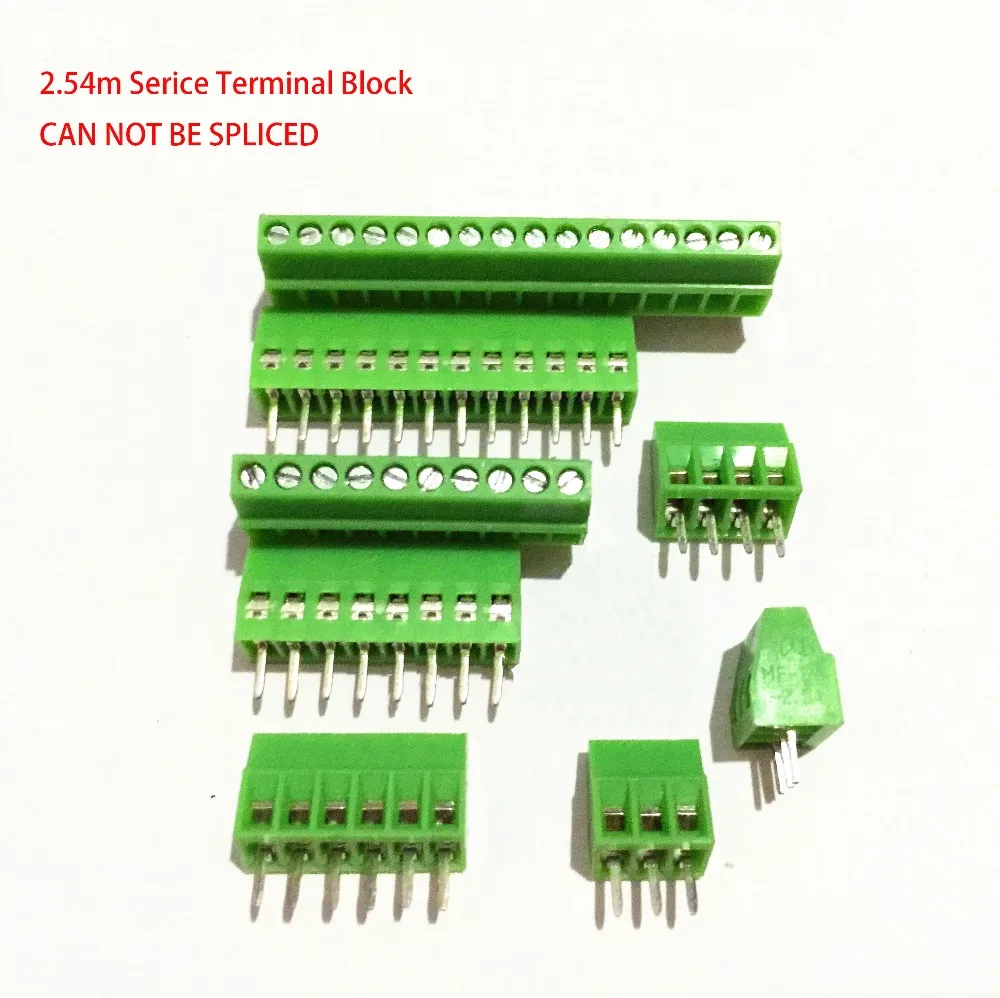 5 шт. 2,54 мм разъем провода для pcb 2P-16Pin винт PCB установленный клеммные блоки разъем