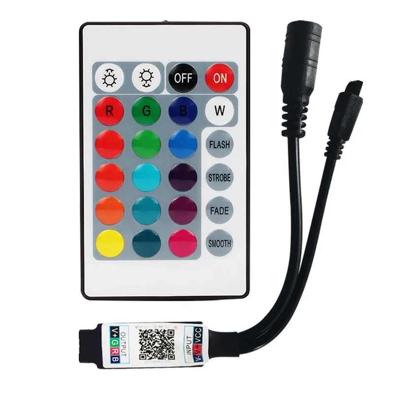 Светодиодный светильник SMD 2835 5050 24 клавиши 44 ИК Bluetooth Wi-Fi RGB пульт дистанционного