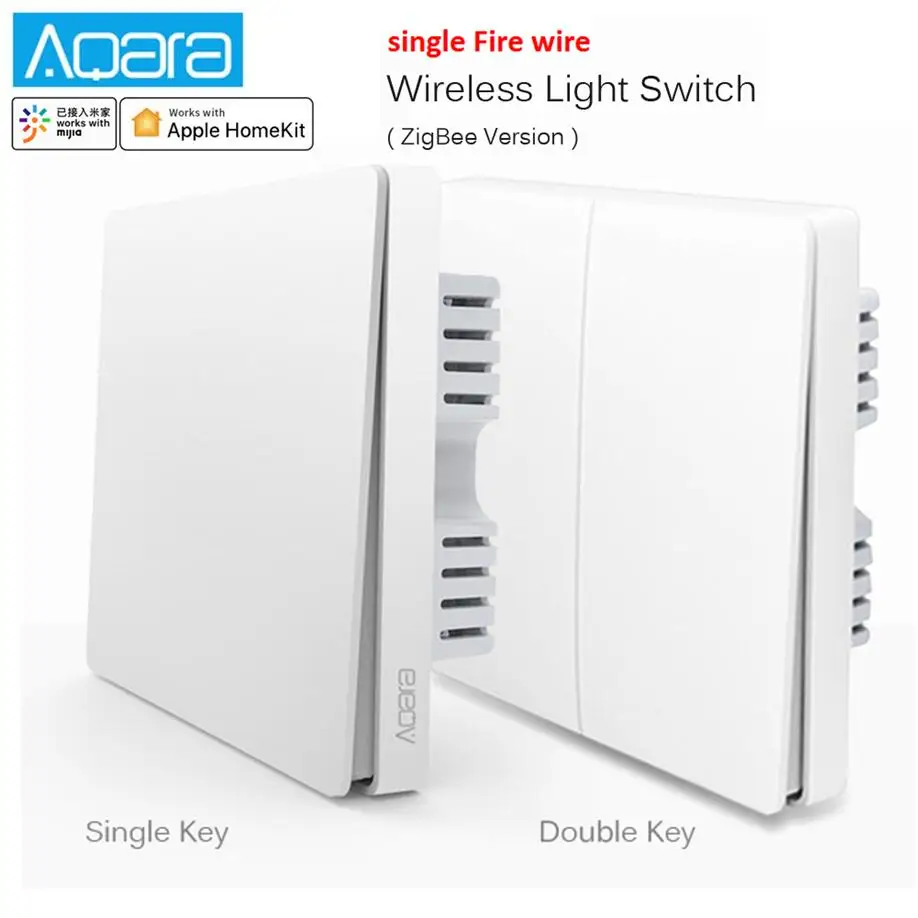 Умный настенный выключатель Aqara ZiGBee управление светом через приложение xiaomi mi home с