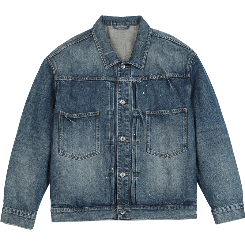 

SIMWOOD 2021 Spring New Denim Jackets Men Paint Splatter Cargo Streetwear Jacket Plus Size Brand Clothing Coats SK130201