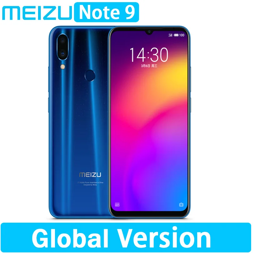 Глобальная версия meizu Note 9 675 МП камера Snapdragon 128 4 Гб 6 2 ГБ четыре ядра 2244 дюймов 1080 x p