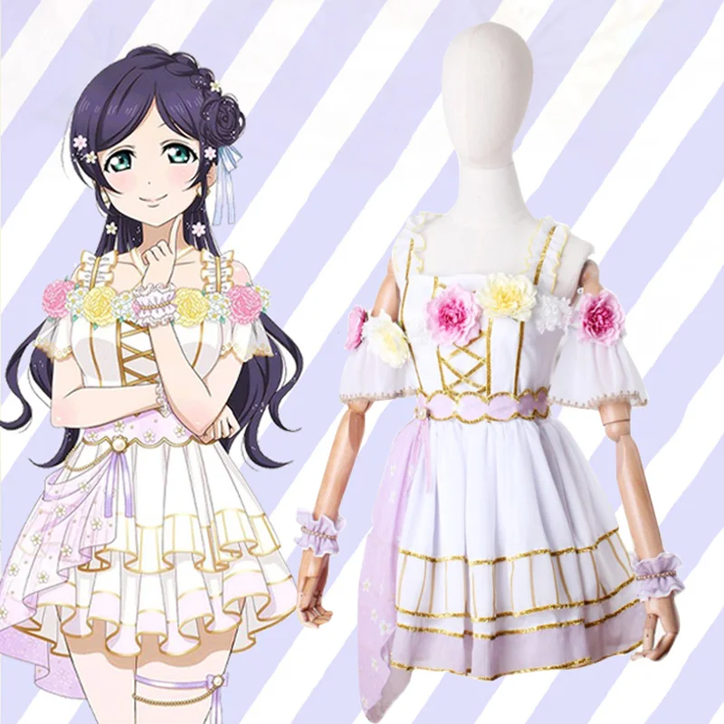 

Красивое шелковое платье с цветами для косплея