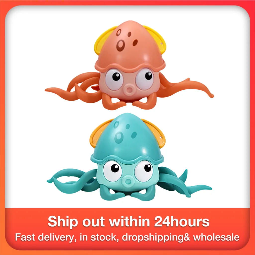 

Swimming Octopus Toy 2 In 1 Floating Swimming Cartoon Bathtub Children's Toys Drag Walking Beach Toys