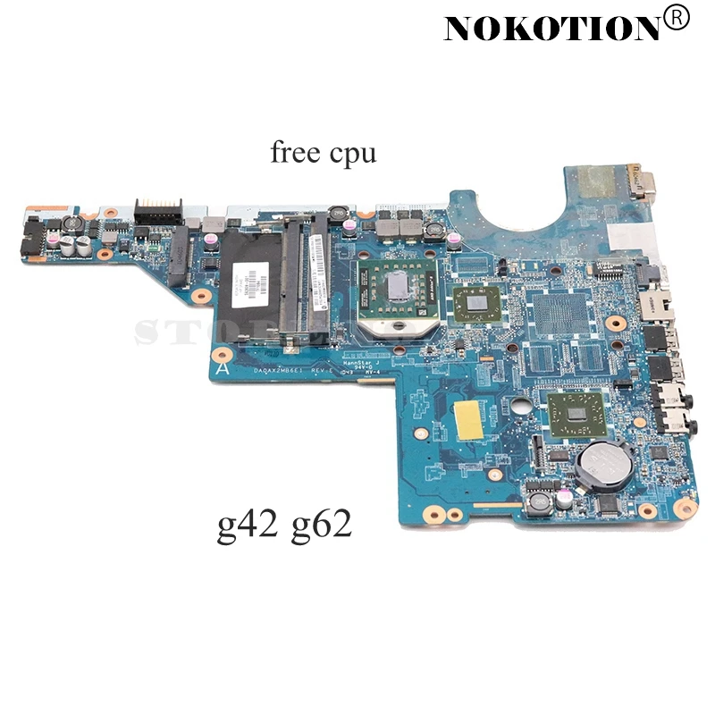 Материнская плата NOKOTION для ноутбука HP G42 G62 Series DA0AX2MB6E1 592809 001 основная Socket S1