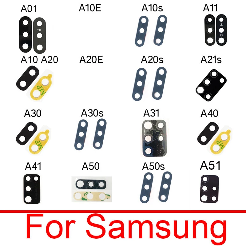 

Back Rear Camera Glass Lens For Samsung A01 A10E A10S A11 A10 A20 A20E A20S A21S A30 A30S A31 A40 A41 A50 A50S A51 Repair Parts