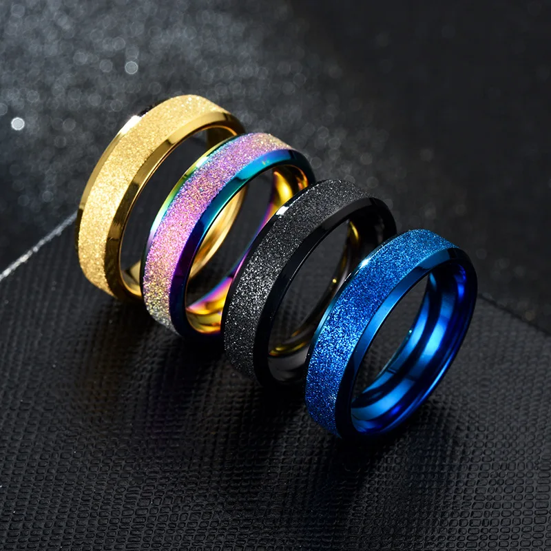 VOERYNT Модные 5 цветов с пескоструйной обработкой пара ожереля из нержавеющей стали