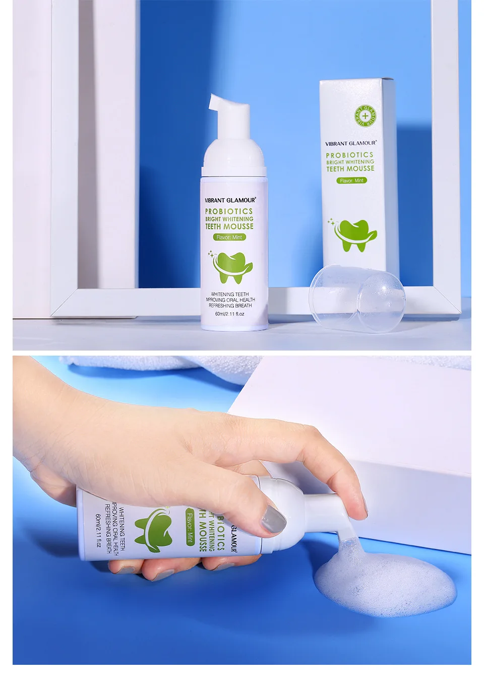 

VIBRANT GLAMOUR teeth foam cleaning mousse cleaning care 60g