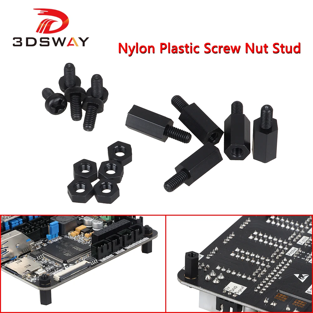 3DSWAY 3D принтеры Запчасти материнская плата печатная крепления нейлоновая пластиковая винтовая гайка