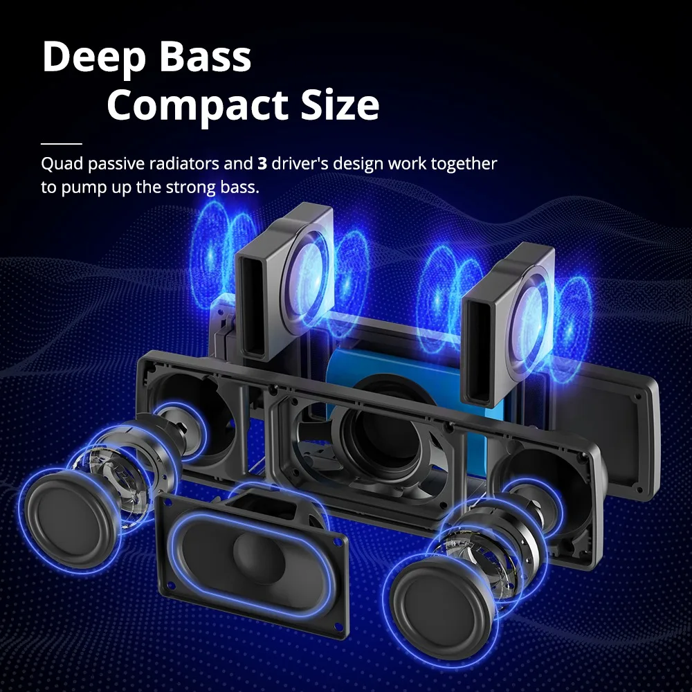 Tronsmart Studio Bluetooth Speaker 30W Portable Wireless with HiFi Deep Bass 100 Speakers Pairing Aluminum Soundbar | Электроника