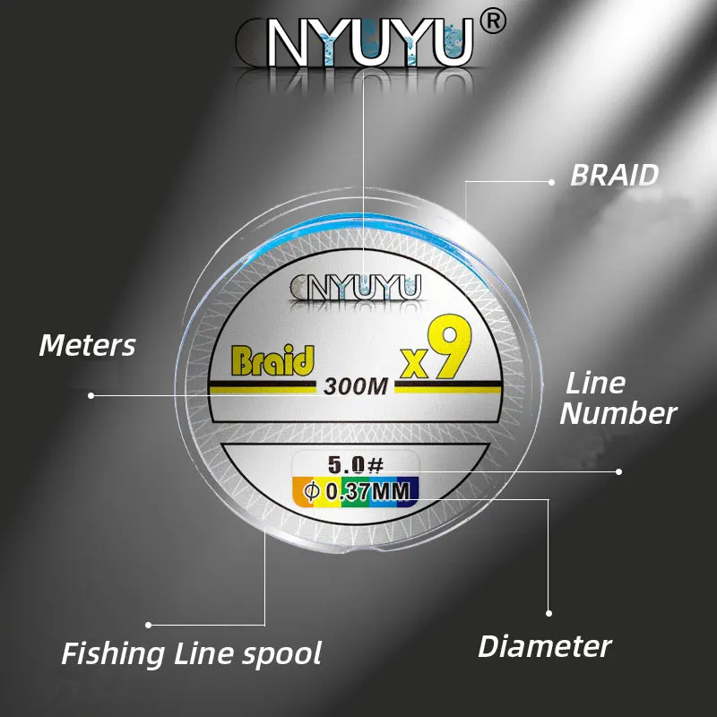 300M Wire Multifilament Fishing Line X9 Accessories Sea Braided Surfcasting Trimmer Carp Tackle Yuya Baitcasting Strong Strands enlarge