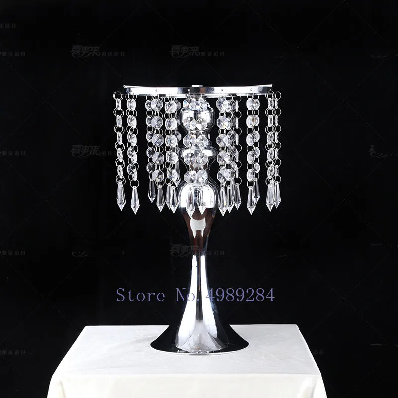 Creative Retro Silver Wedding decoration props crystal Bead curtain Flower arrangement frame candle Candlestick Cake pan | Дом и сад