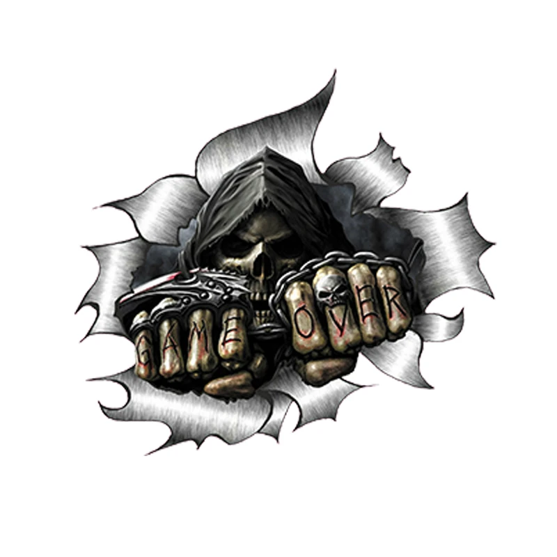 

Torn skeleton car sticker cross country diesel vehicle motorcycle auto parts decoration ice car fun Decal PVC