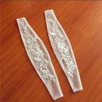 one pair removable shoulder straps wedding party dress shawl wedding gauze seperate appliques bride dress straps