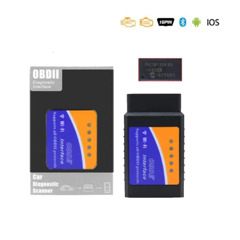 

Сканер ELM 327 V1.5 WIFI Bluetooth-совместимый PIC18F25K80 elm327 obd wifi считыватель кодов для Android/iOS автомобильный диагностический инструмент