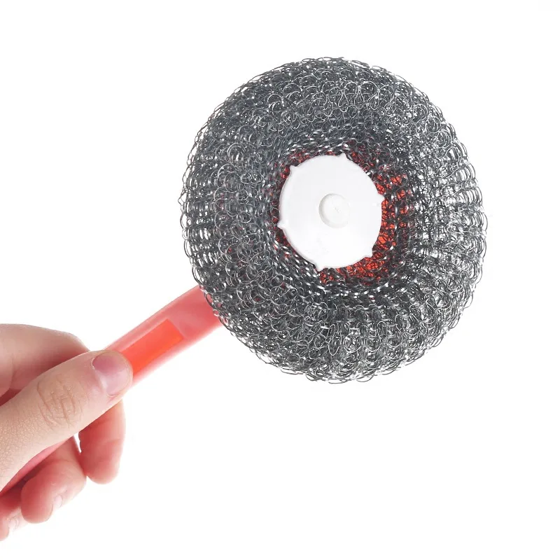 Шарик из проволоки нержавеющей стали с ручкой чистящий шарик для домашней кухни