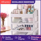 Косметический Органайзер для макияжа, пластиковый ящик, коробка для красоты, настольный органайзер для хранения ювелирных изделий, косметики, ванной комнаты, контейнер для кистей, лака, помады