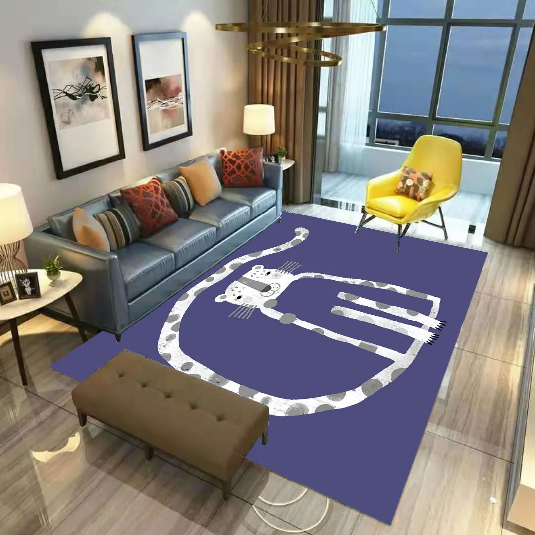 Alfombra antideslizante con estampado 3D para ni&ntilde;os, tapete suave con dise&ntilde;o de gato divertido, ideal para el comedor y la sala de estar, 03-0